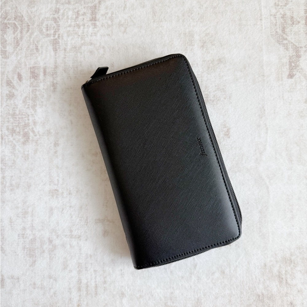 Filofax Saffiano Personal Compact Zip Organizer Black